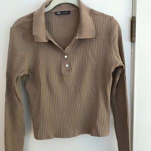Zara Ribbed Knit Top